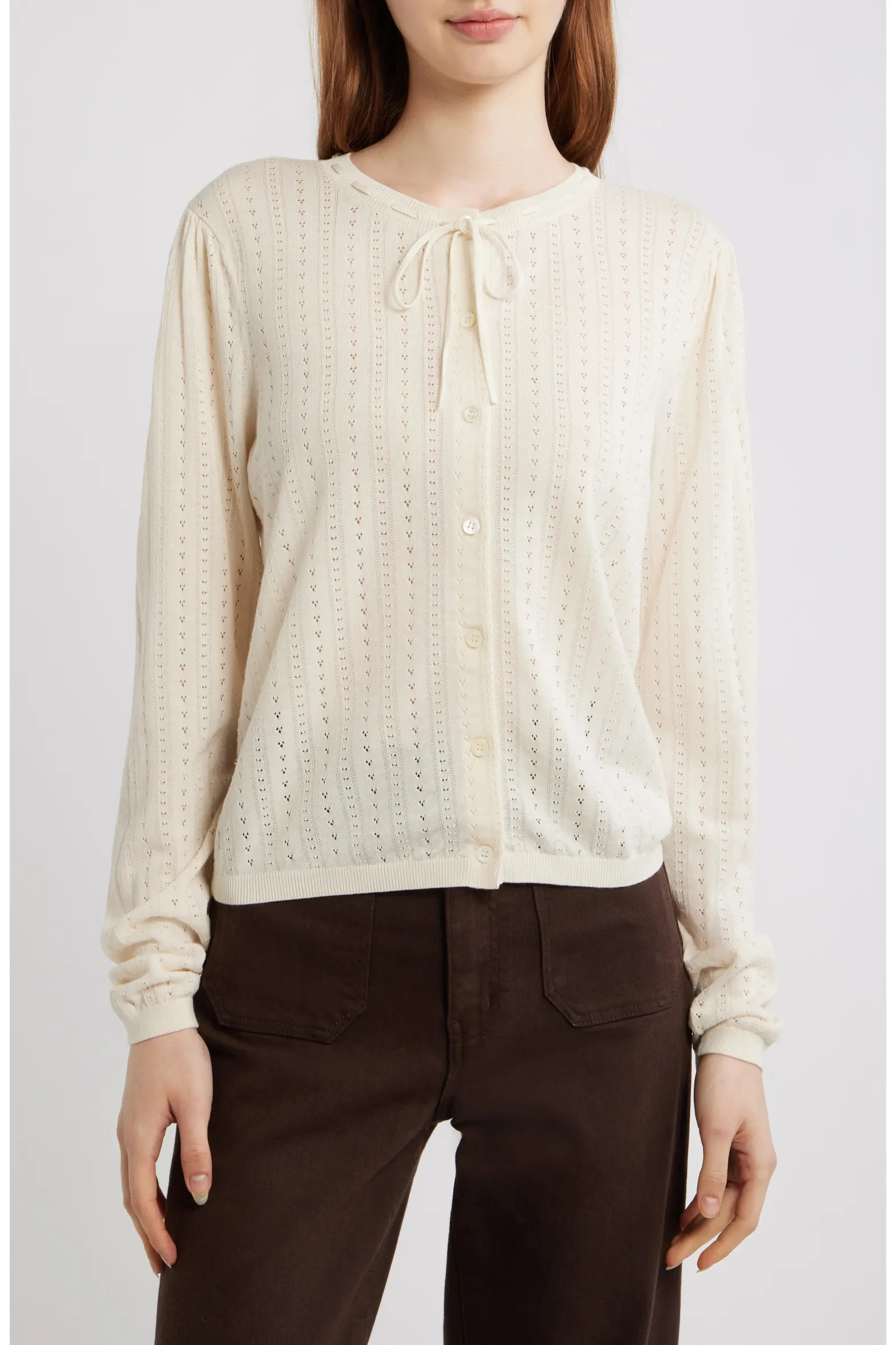 Cotton & Modal Pointelle Cardigan (Women) | Nordstrom | Nordstrom
