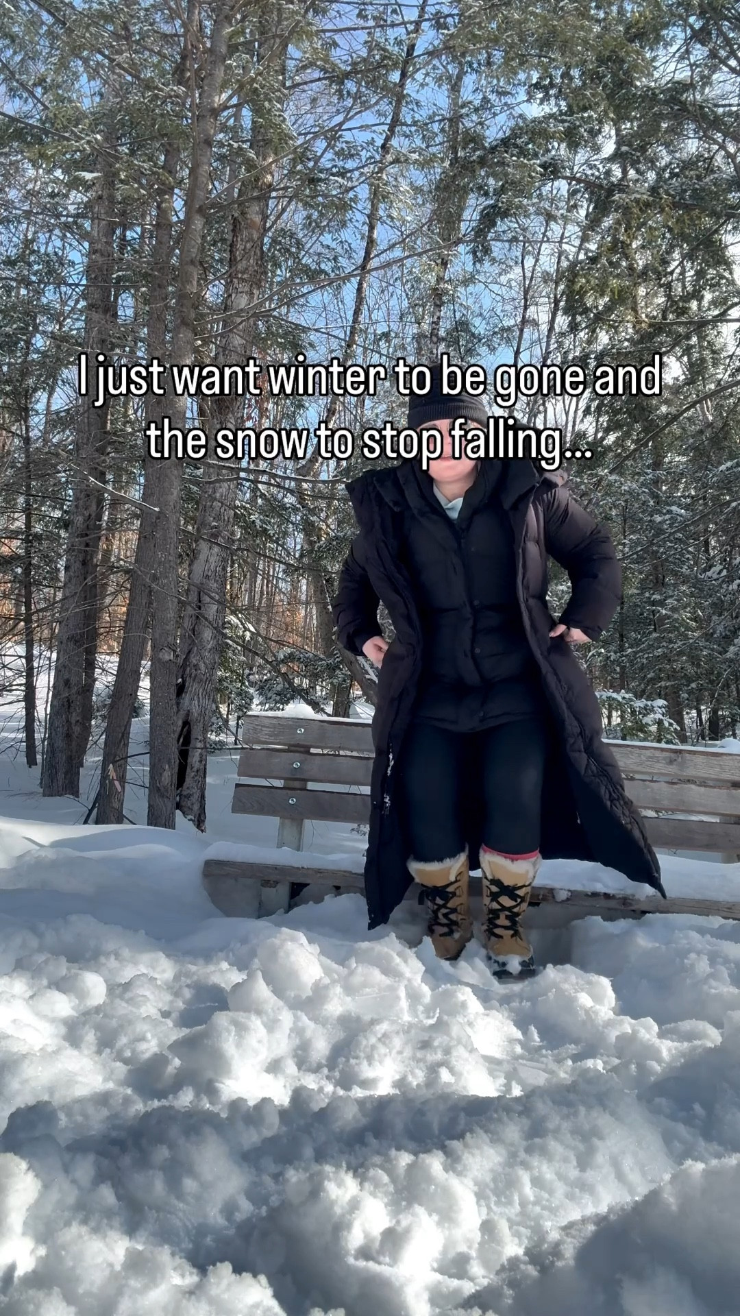 Apparently mother nature did not get that memo😅

#mainespring #stillfeelslikewinter 

#LTKSeasonal #LTKActive #LTKPetite