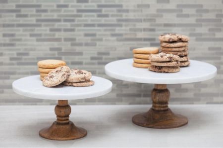 Cake stands 
Multiple uses
Mango wood 
Marble top

#LTKHome #LTKStyleTip #LTKFindsUnder50
