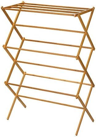 Household Essentials 6524 Tall Indoor Folding Wooden Clothes Drying Rack | Dry Laundry and Hang C... | Amazon (US)