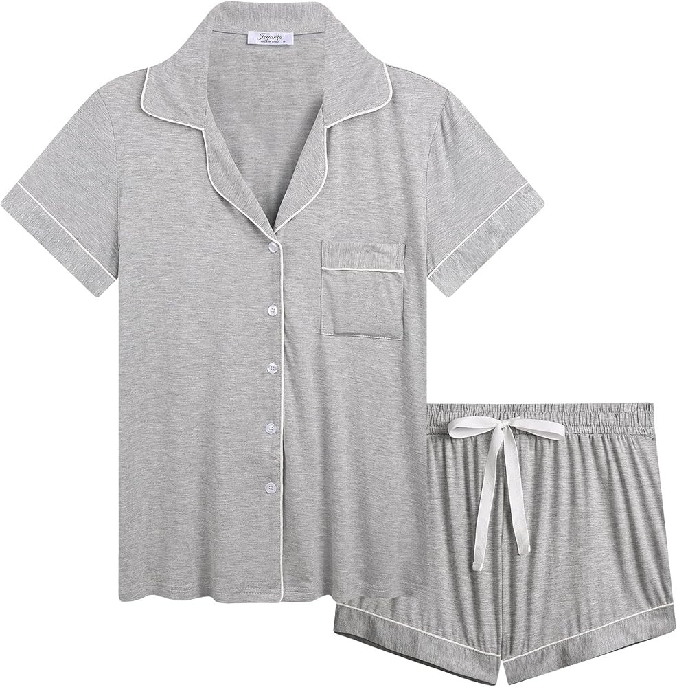 Cherrydew Womens Pajamas Soft Bamboo - PJ Short Sets for Women | Amazon (US)
