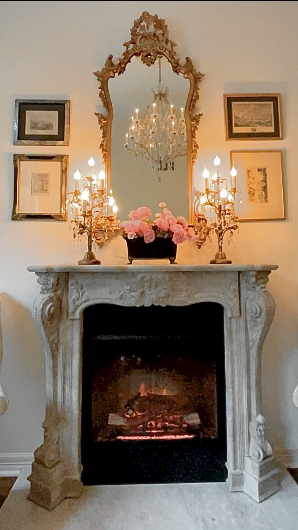 No fireplace, no problem! 
We took a blank wall and added a fireplace, hearth and mantel! If we did it, you can too! 

