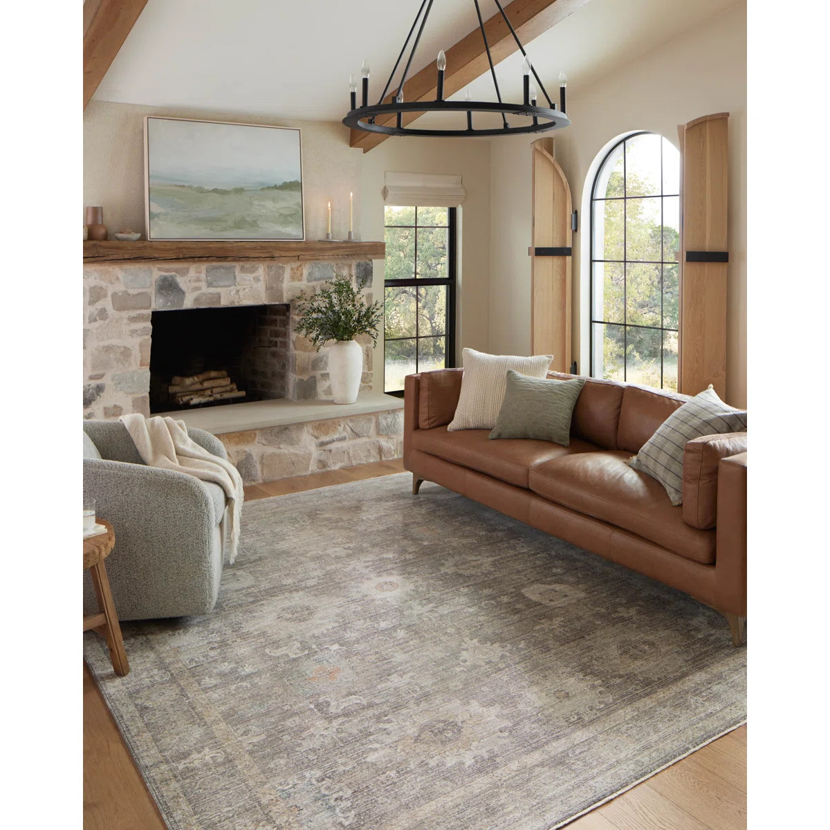 Magnolia Home By Joanna Gaines X Loloi Millie Stone / Natural Area Rug | Wayfair North America