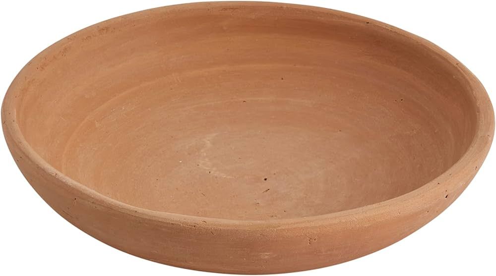 Creative Co-Op Boho Shallow Terracotta Serving Bowl, Distressed Finish | Amazon (US)