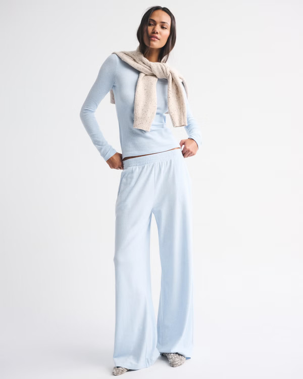 Lounge Brushed Wide Leg Sweatpant | Abercrombie & Fitch (US)