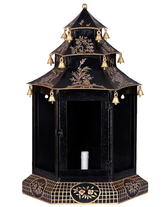 Black & Gold Pagoda Sconce | The Enchanted Home