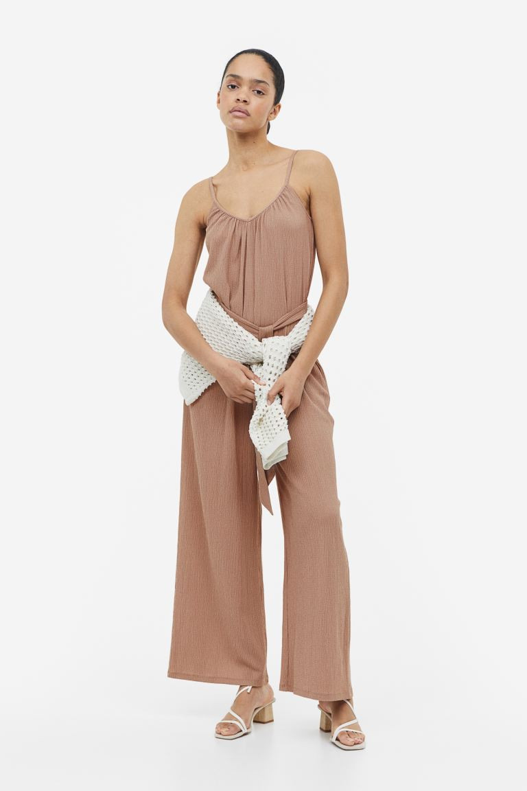 Tie-belt jersey jumpsuit | H&M (UK, MY, IN, SG, PH, TW, HK)