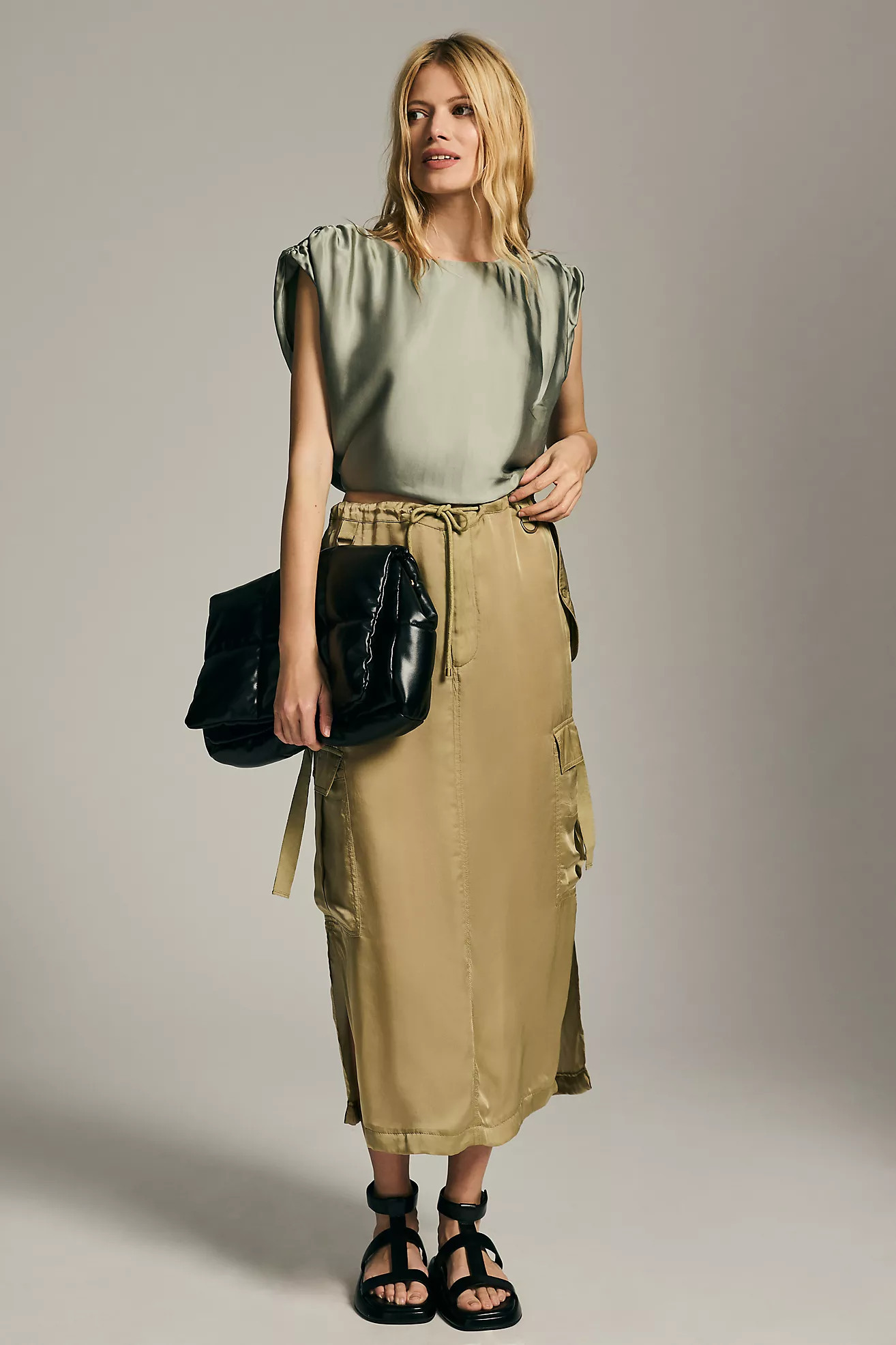 Love The Label Cargo Midi Skirt | Anthropologie (US)