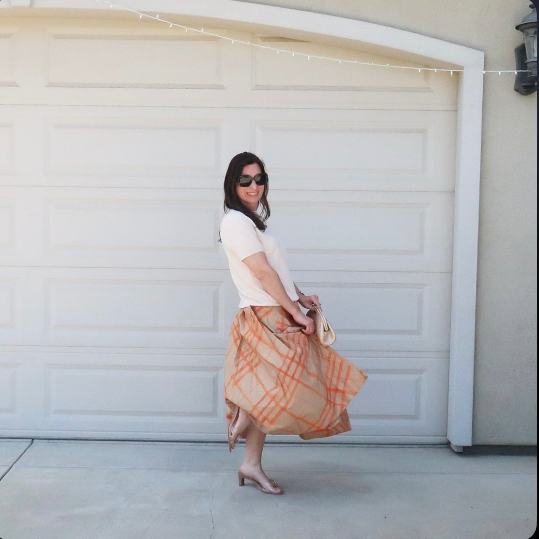 Spring skirt and sparkling sandals to kick off the warm weather season! 🙌💕 loving these comfortable shoes which can be dressed up, or worn with casual outfits to add a little glam ✨love! ❤️ (shoes gifted)

#LTKOver40 #LTKSeasonal #LTKootd