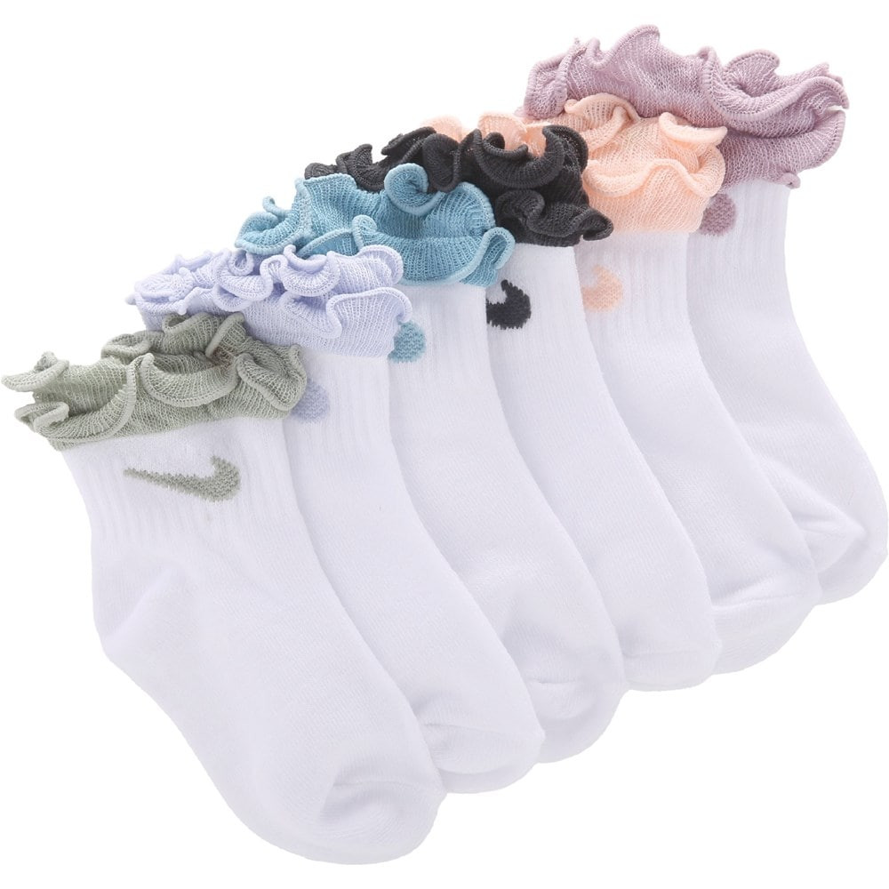 Kids' 6 Pack Toddler Ruffle Ankle Socks | Famous Footwear