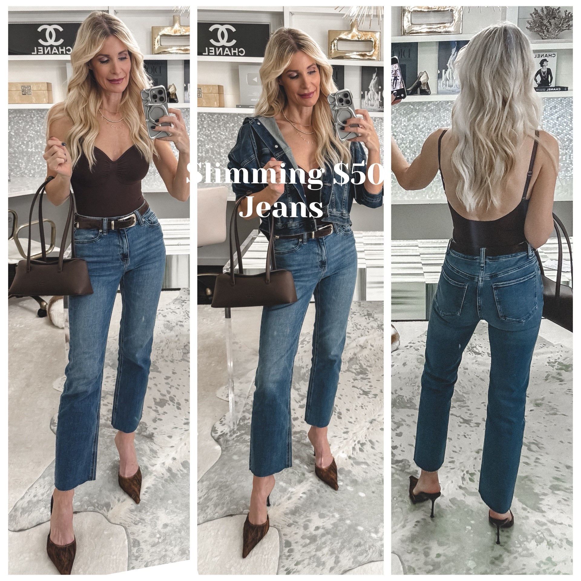 Straight-leg jeans are one of the most flattering, timeless denim styles — and these are such a great find with an amazing price! I love that you can order them in different lengths, which makes getting a polished, no-hem fit so much easier (especially if you’re petite or tall) and with a price tag of only $50 you're getting designer vibes for a fraction of the price. An easy, everyday pair that works with boots, sneakers, or flats and still looks put together. I’m wearing a size 24 x 28 and they fit true to size. 

 #LTKootd #LTKOver40 #LTKSaleAlert
