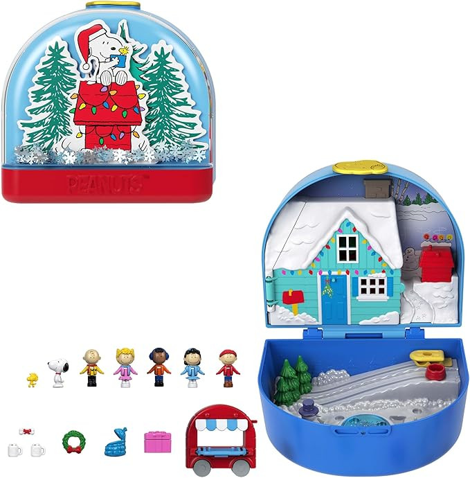 Polly Pocket x Peanuts Collector Compact, Micro Dolls and Playset, 7 Themed Accessories, 4 Iconic... | Amazon (US)