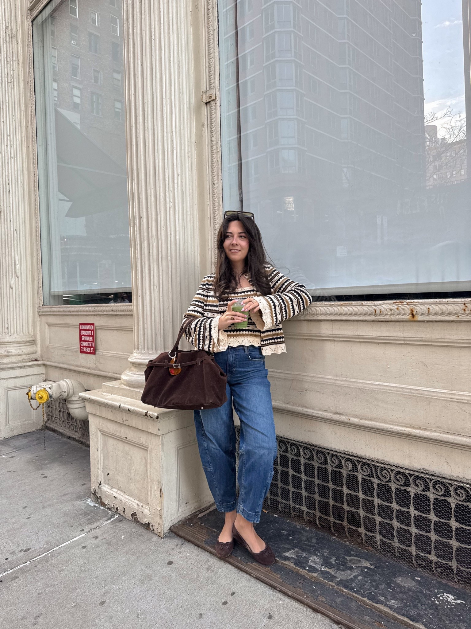 An easy spring uniform: a striped knit, relaxed denim, and brown suede accessories. The little details make it — scalloped trim, a classic ballet flat, and my favorite oversized tote for running around the city. Effortless but still pulled together. ✨

#LTKSpringSale #LTKootd #LTKSeasonal