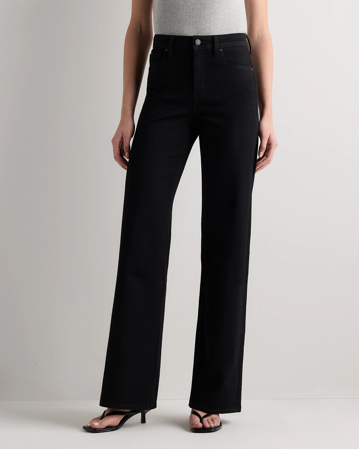 Quince | Women's Bella Stretch Wide Leg Jeans in Midnight Blue, Size 28, Organic Cotton | Quince