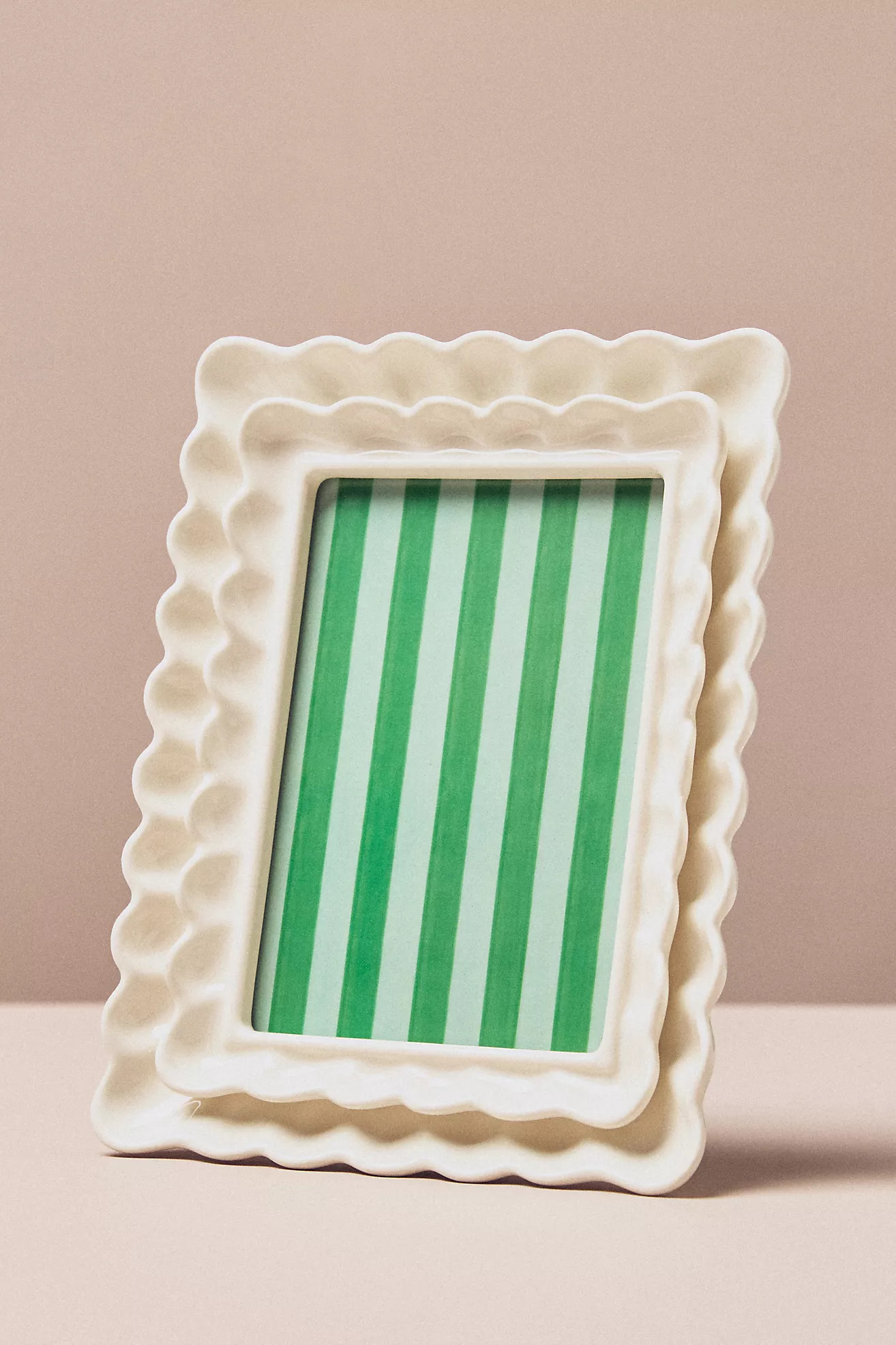 Maeve Scalloped Stoneware Picture Frame | Anthropologie (US)