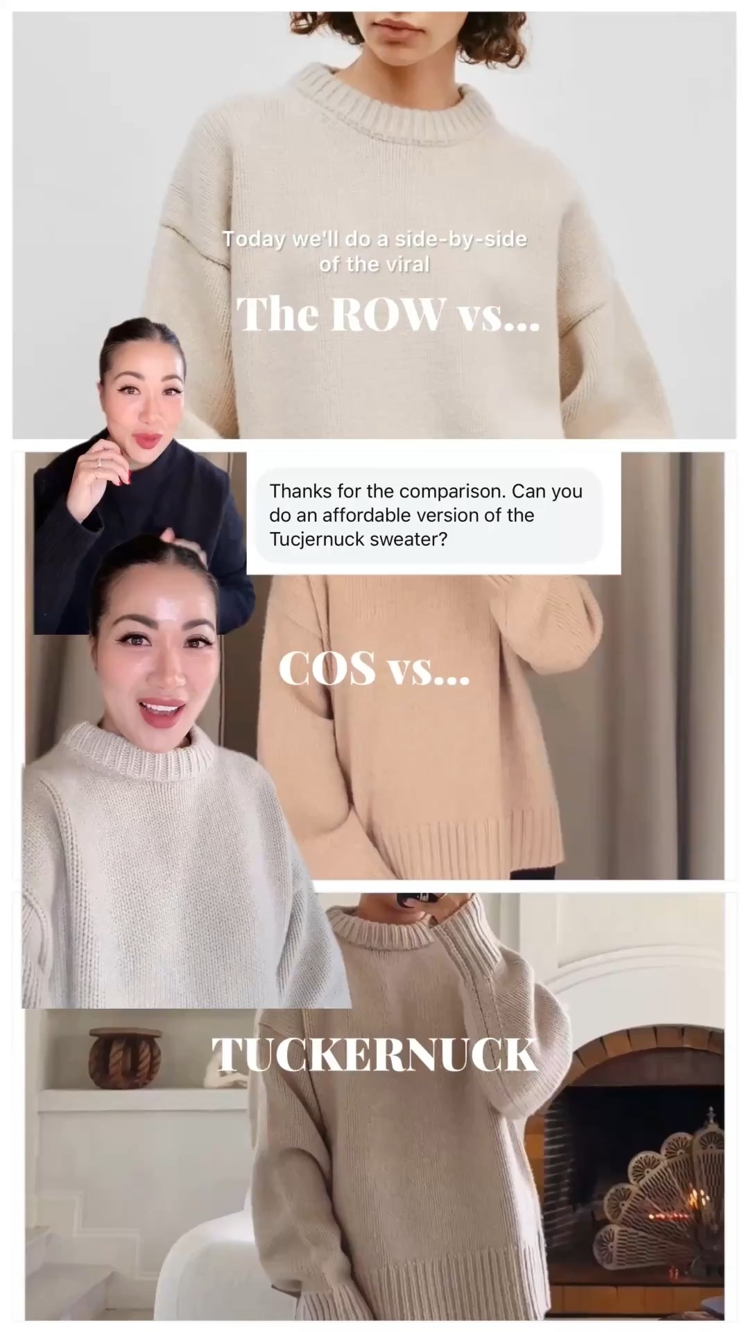 AFFORDABLE option that’s similar to the Tuckernuck sweater (which is similar to the Row sweater).

GAP sweaters: 100% cotton with ribbed neckline and cuff. Very comfortable, has a nice weight with a relaxed oversized drape. I’m wearing a XS (regular).

For size reference, I’m 5 ft 115 pounds, postpartum tummy body.



#LTKootd #LTKSeasonal #LTKHoliday