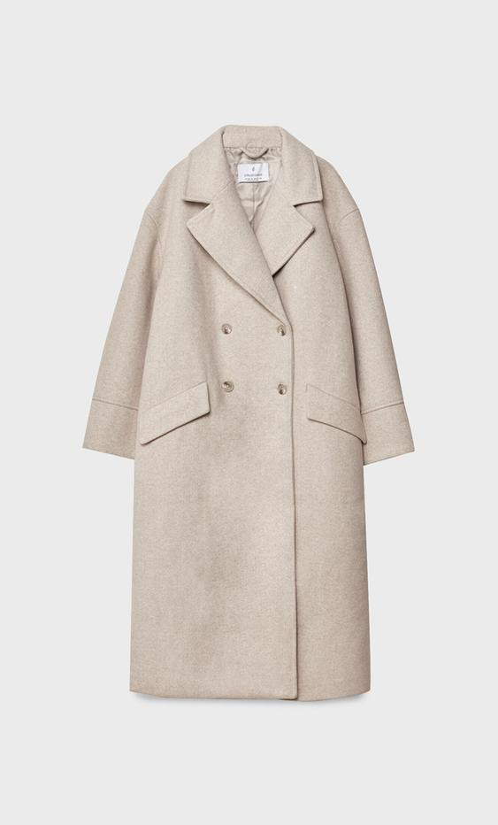 Oversize soft-touch coat | Stradivarius (UK)