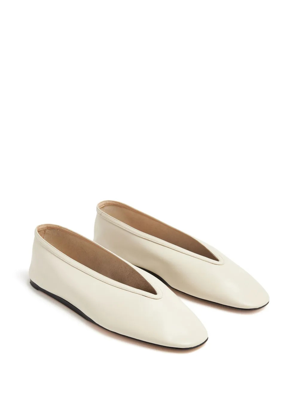 Le Monde Beryl Luna Leather Ballerina Shoes - Farfetch | Farfetch Global