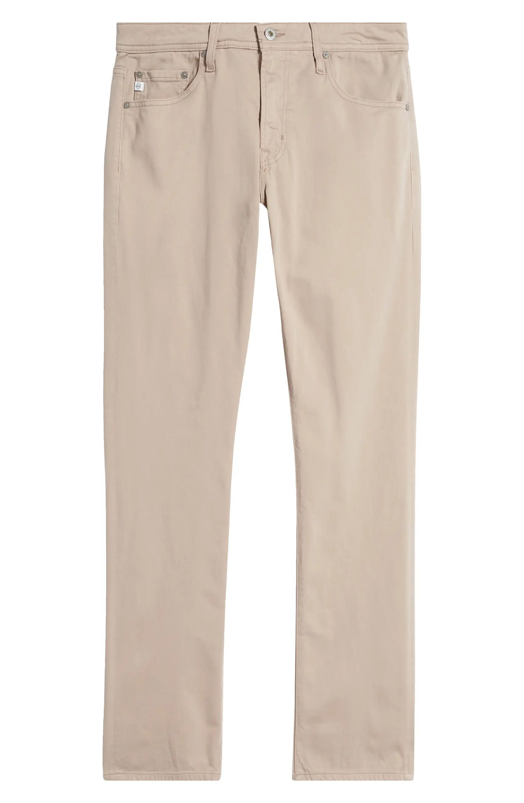 Everett Sueded Stretch Sateen Slim Straight Leg Pants | Nordstrom