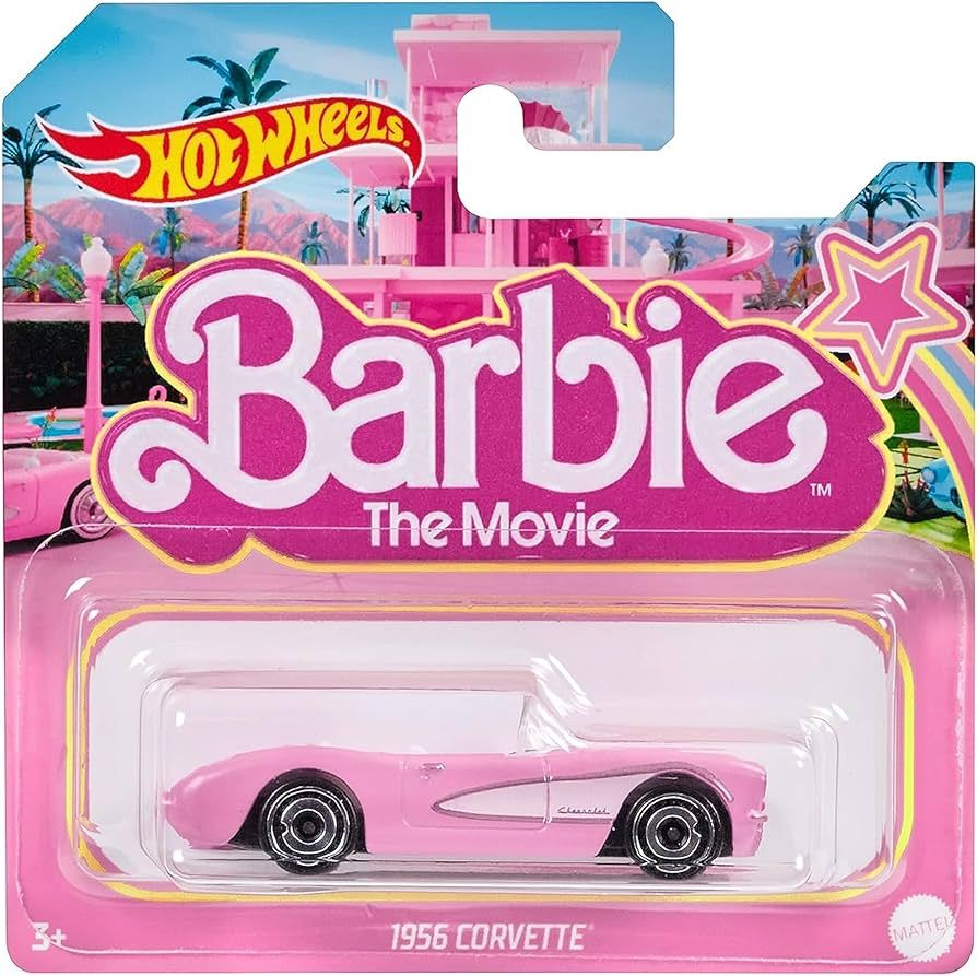 Mattel Hot Wheels Barbie The Movie Barbie 1956 Corvette Car Collectors Item with Movie Themed Pac... | Amazon (US)