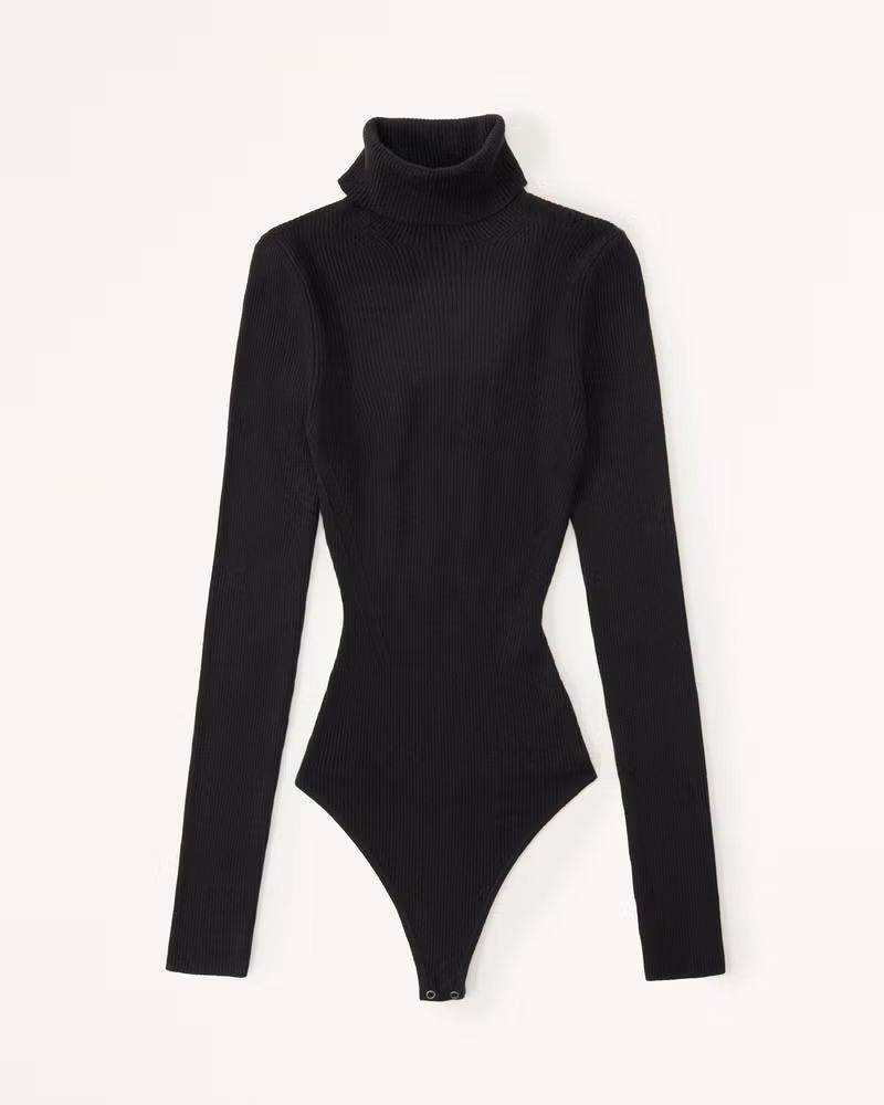 Ribbed Turtleneck Sweater Bodysuit | Abercrombie & Fitch (US)