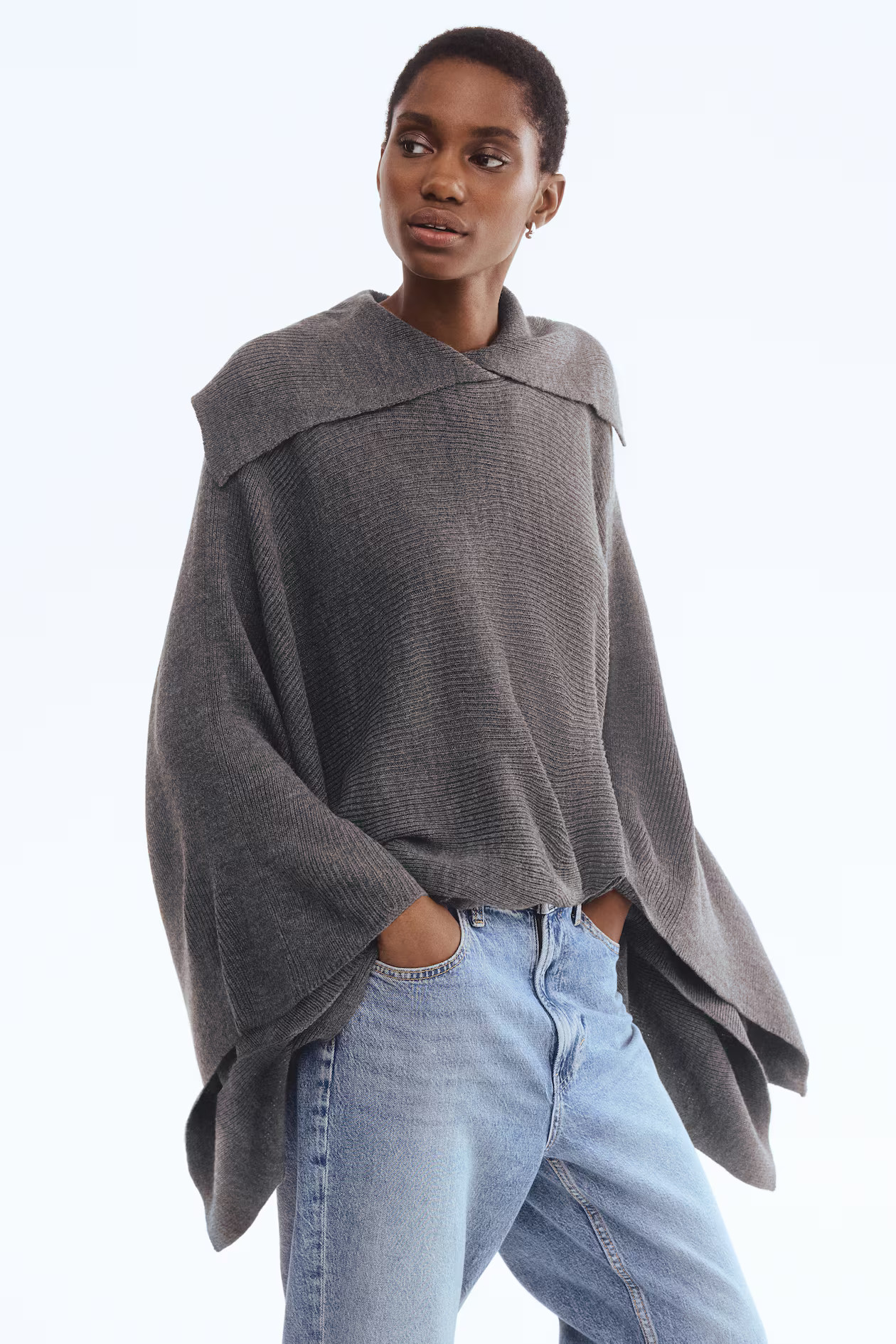 Rib-Knit Cape | H&M (US + CA)