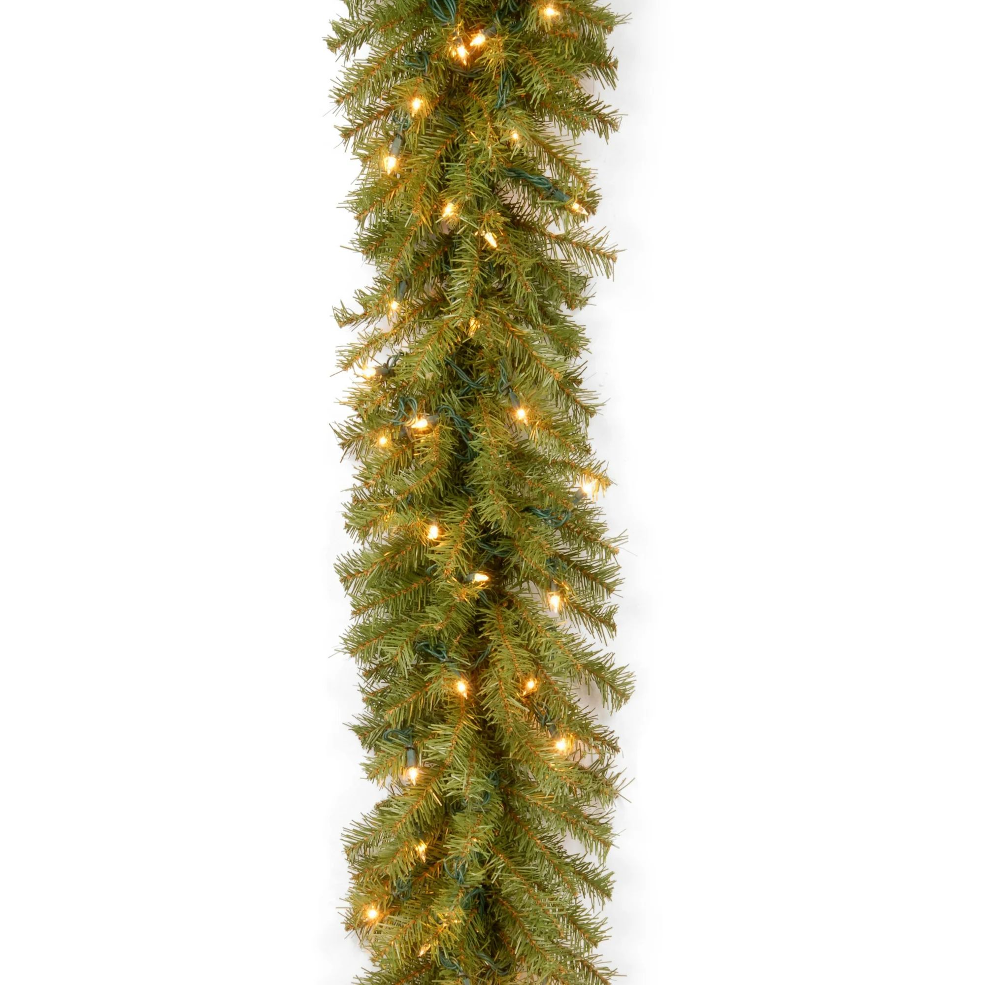 National Tree 9 ft. Norwood Fir Garland with Clear Lights-Size:9' x 12" | Walmart (US)