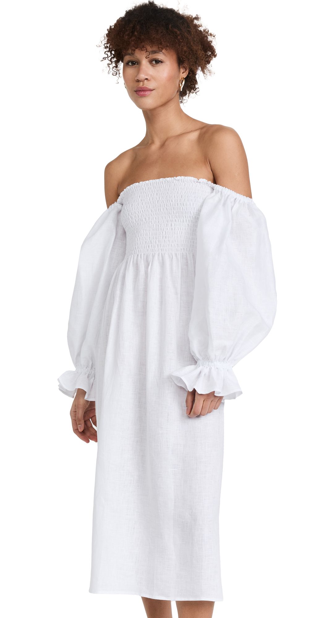 Atlanta Linen Dress in White | Shopbop