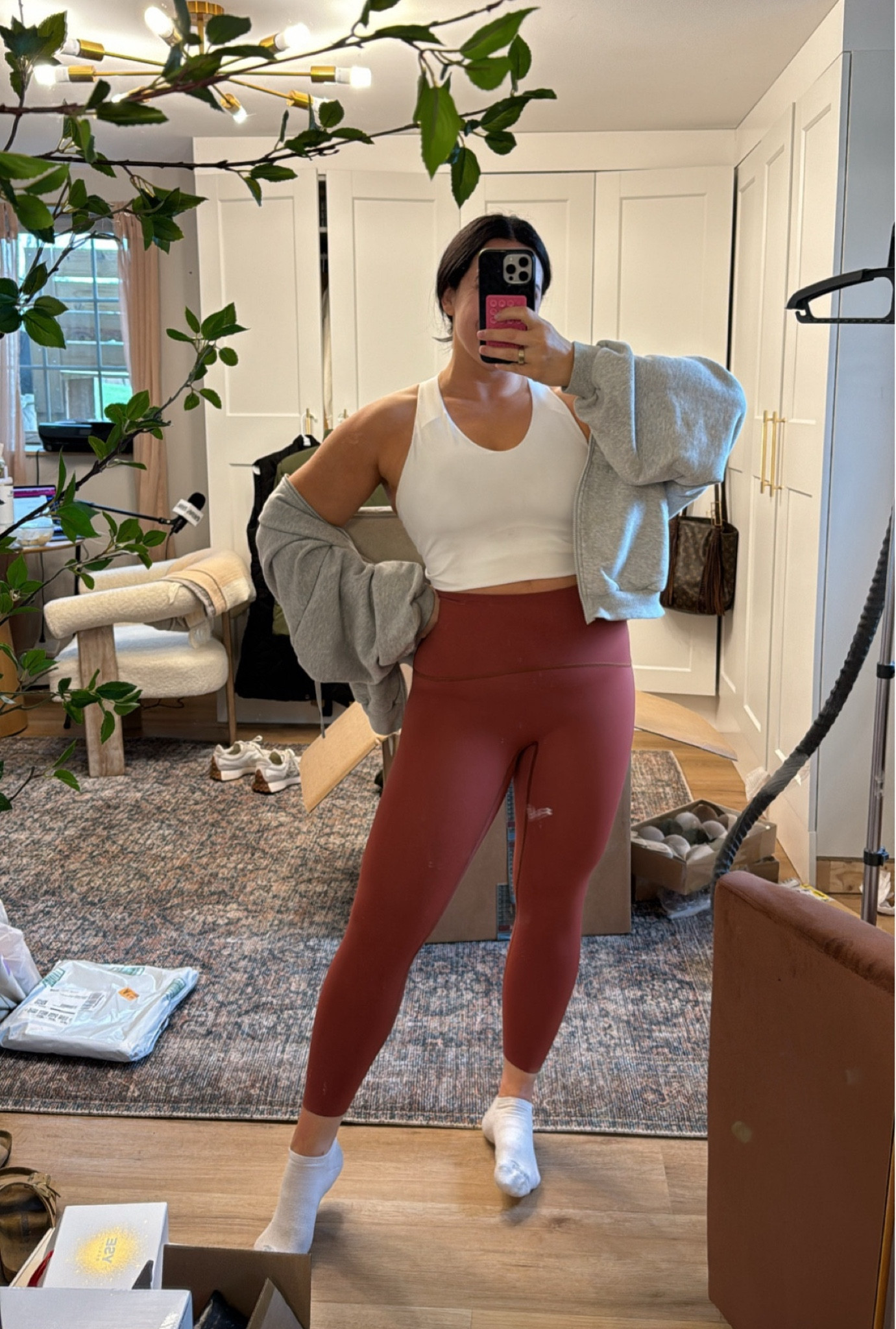  Nothing gets me in the mood better than a good workout fit check!
Best leggings ever, size M 7/8 length. 

Workout, fitness journey, get strong, spanx leggings, self care , new year 



#LTKActive #LTKMidsize #LTKFitness