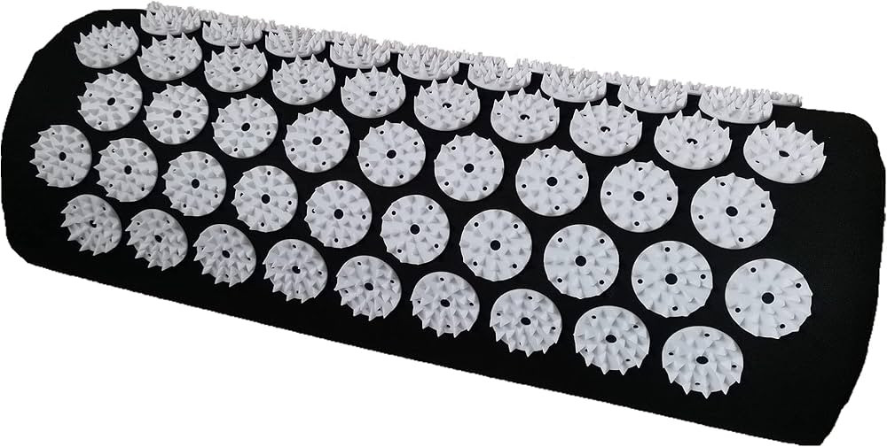 Acupressure Massage Pillow Acupuncture Massager for Neck Back Head Pain Relief,Black | Amazon (US)