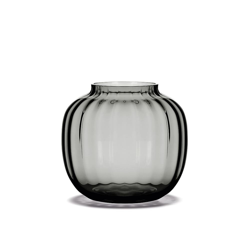 Holmegaard Primula Oval Vase, Small, Smoke | Pottery Barn (US)