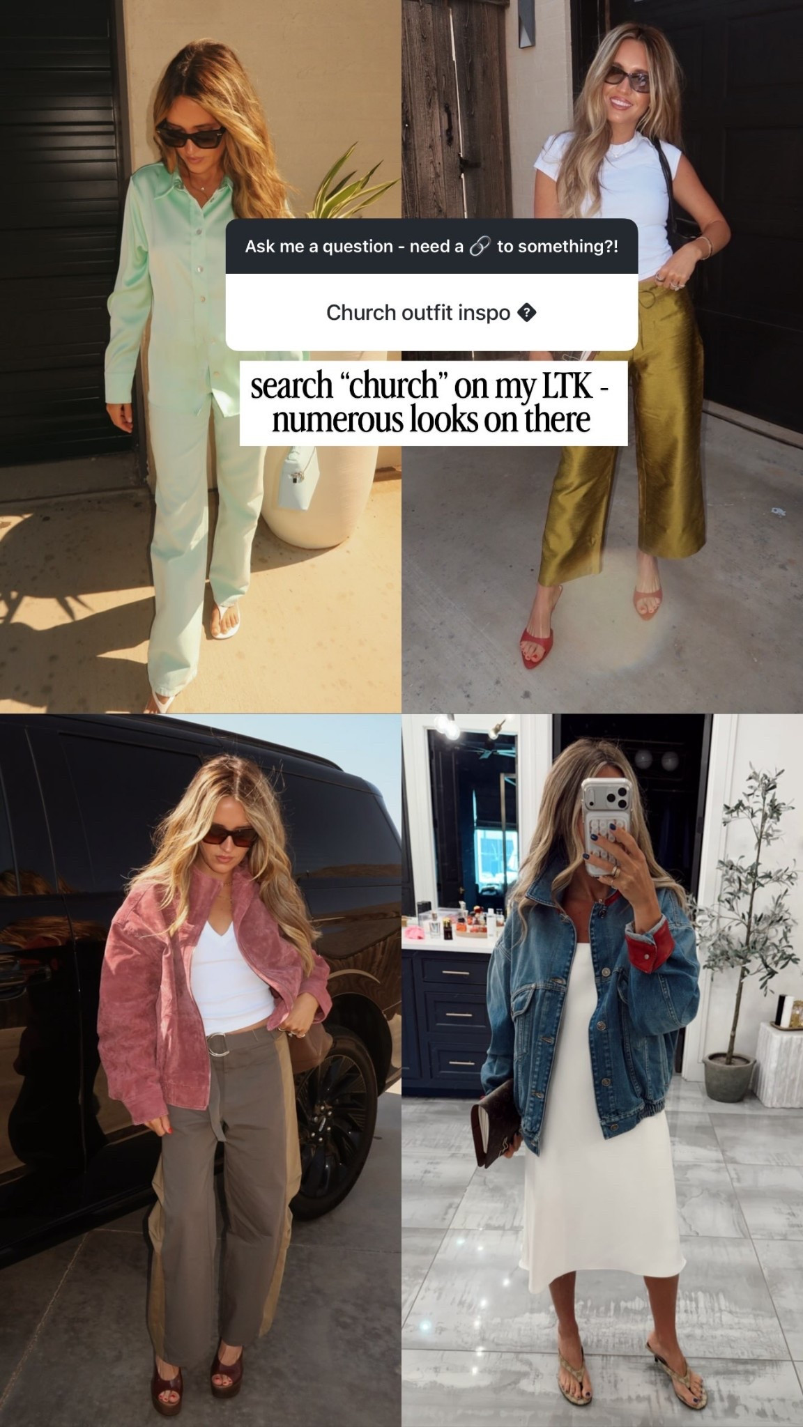 Search “church” on my LTK - numerous looks on there

women’s fashion, petite fashion, everyday fashion, casual outfit, ootd, church outfit inspo