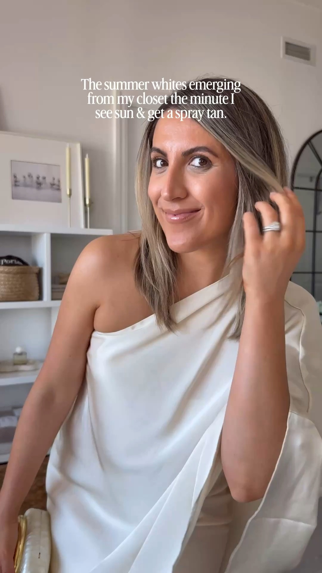 Satin top & pants perfect for a night out 🤍🤩 

Wearing a medium in the bottoms and small in top! 

#LTKgrwm #LTKootd