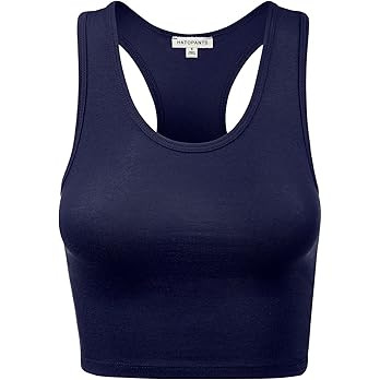 Women Sleeveless Racerback Tank Crop Top Lingerie Camisole Premium Cotton Shirts | Amazon (US)