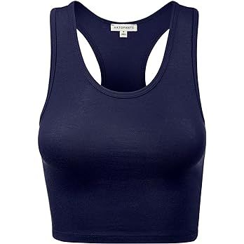 Women Sleeveless Racerback Tank Crop Top Lingerie Camisole Premium Cotton Shirts | Amazon (US)