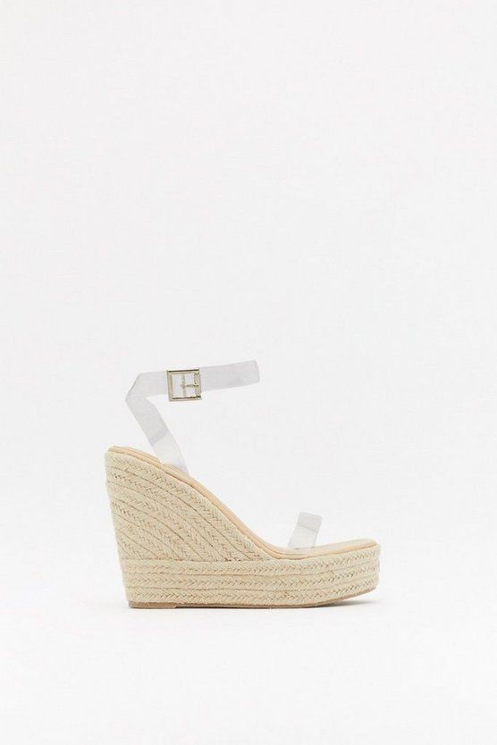Stand Clear Espadrille Clear Wedges | Nasty Gal (US)