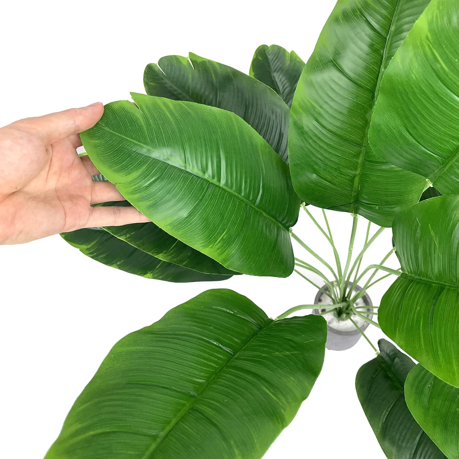 Beebel Artificial Plants Banana 18 Leaves Faux Large Bird of Paradise Frond Tropical Palm Leaves ... | Amazon (US)