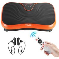 VEVOR Vibration Plate Exercise Machine, Whole Body Vibrating Platform for Lymphatic Drainage and Weight Loss, Home Workout Fitness Equipment with 2 Resistance Bands, Body Shaker for Women Men, Orange | Vevor US