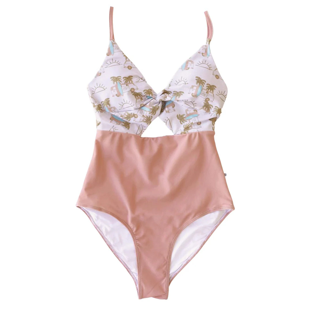 Women's Ruched Cutout One-Piece Swimsuit | Endless Summer* | Caden Lane