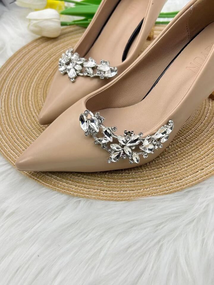 Detachable Shoe Accessory Metal Rhinestone Shoe Clip, Versatile Shoe Decoration For Women's High-... | SHEIN