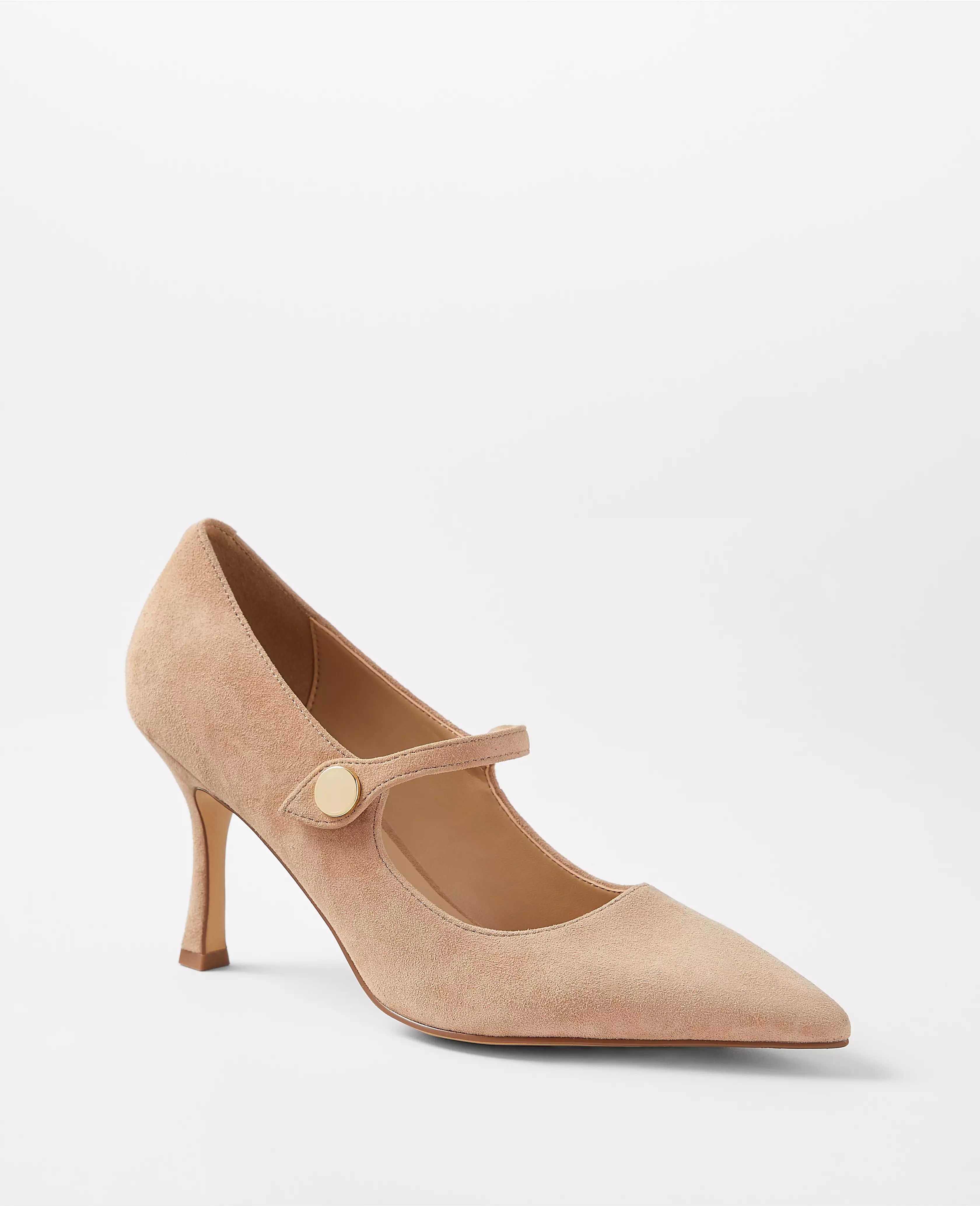 Suede Strappy Mary Jane Pumps | Ann Taylor (US)