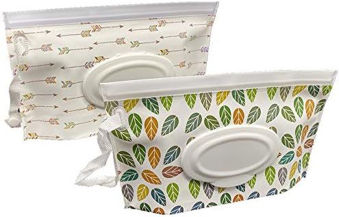 Joyous Journey Portable Wet Wipe Pouch Bags Set, 2 Pcs Wet Wipe Holder, Reusable & Refillable Per... | Amazon (US)