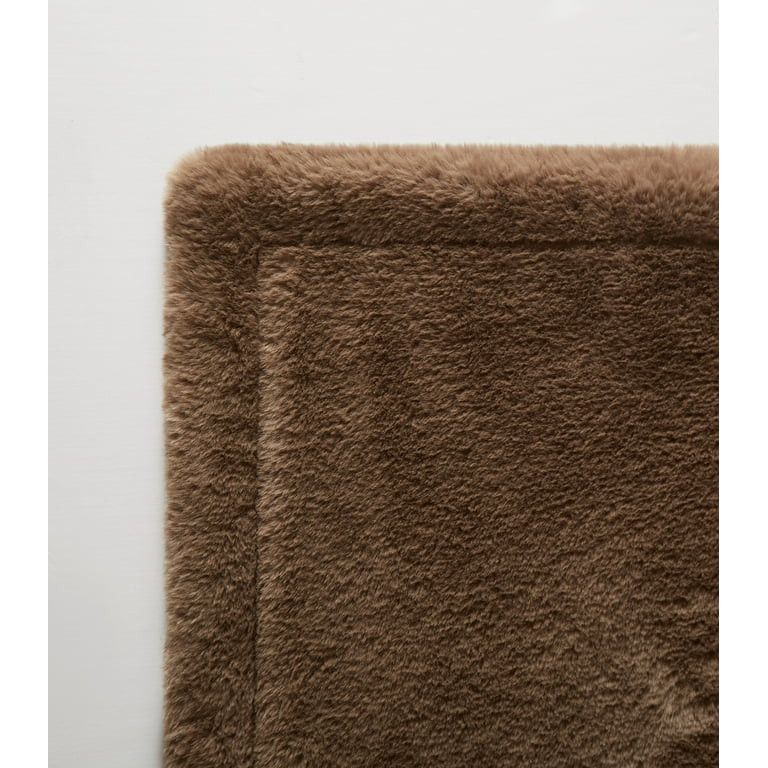 Cozy Haven Oversized Faux Fur Throw Blanket, Taupe, 50" x 72" | Walmart (US)