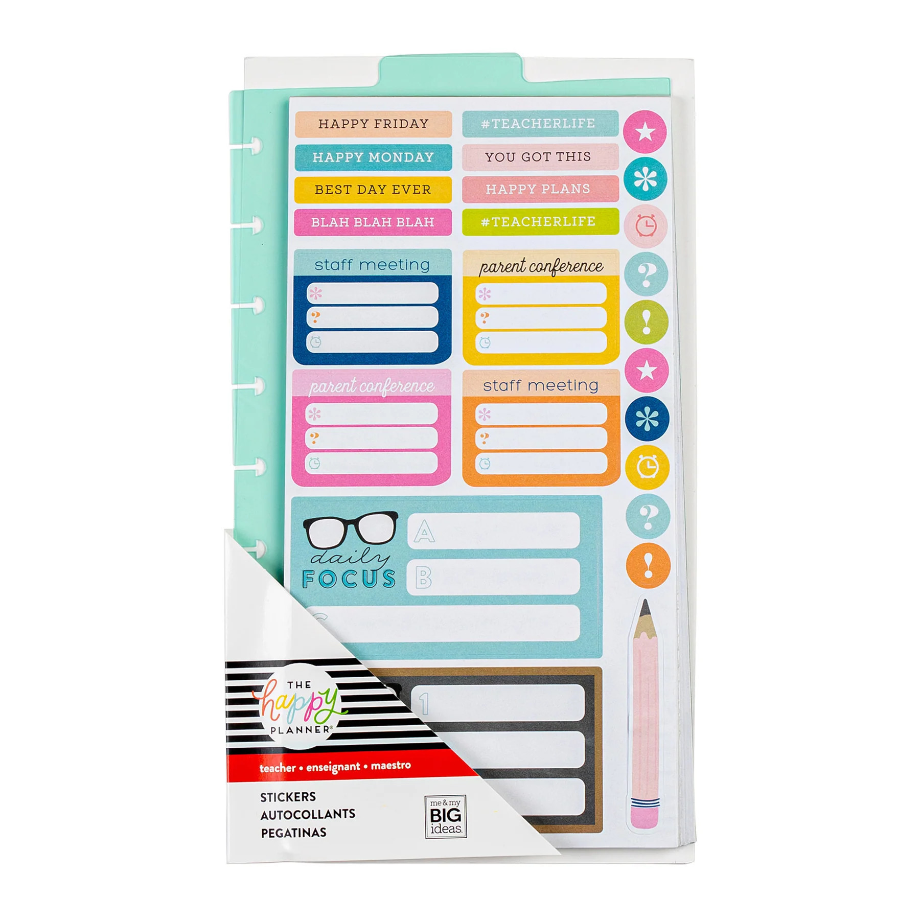 Teacher Productivity - Snap-In Sticker Pack | Happy Planner
