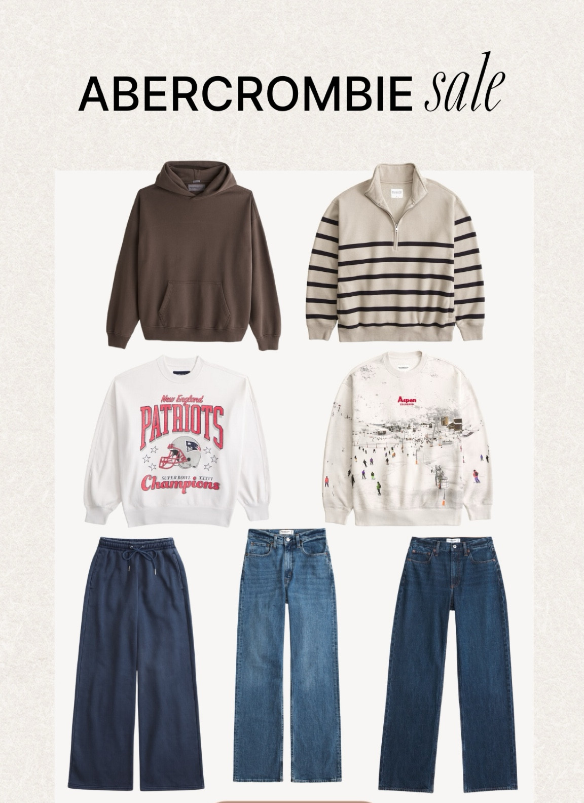 Abercrombie sale favorites 🫶🏼 sweatshirts and pants!! 

#LTKSaleAlert #LTKStyleTip