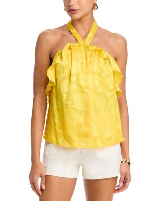 Talia Burnout Halter Top | Bloomingdale's (US)