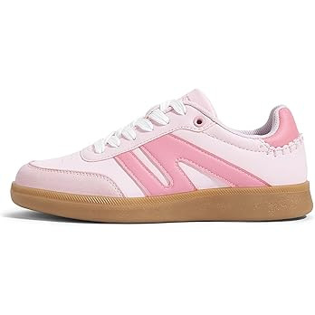 LUCKY STEP Women Classic Retro Gum Sole Fashion Sneakers Casual Tennis Skate Shoe Genuine Leather... | Amazon (US)