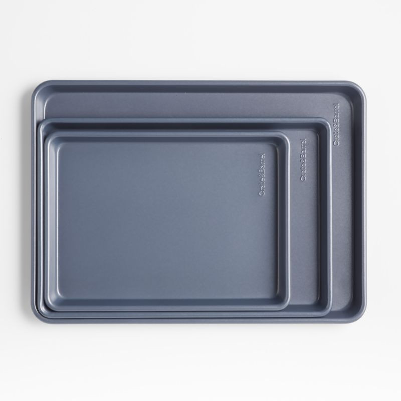 Crate & Barrel Slate Blue Baking Sheets, Set of 3 + Reviews | Crate & Barrel | Crate & Barrel