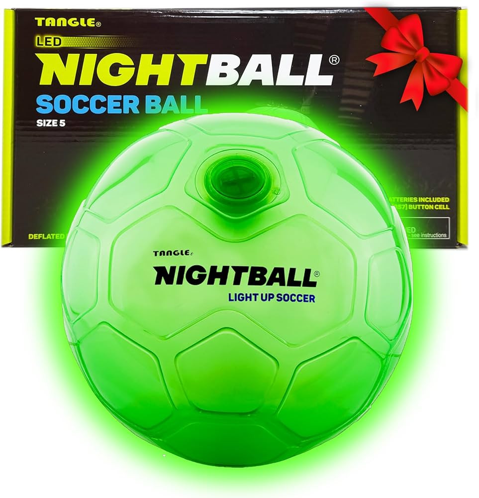 Nightball Light Up Soccer Ball - Glow in The Dark Soccer Ball - Glow Soccer for Kids 8-15 - Socce... | Amazon (US)