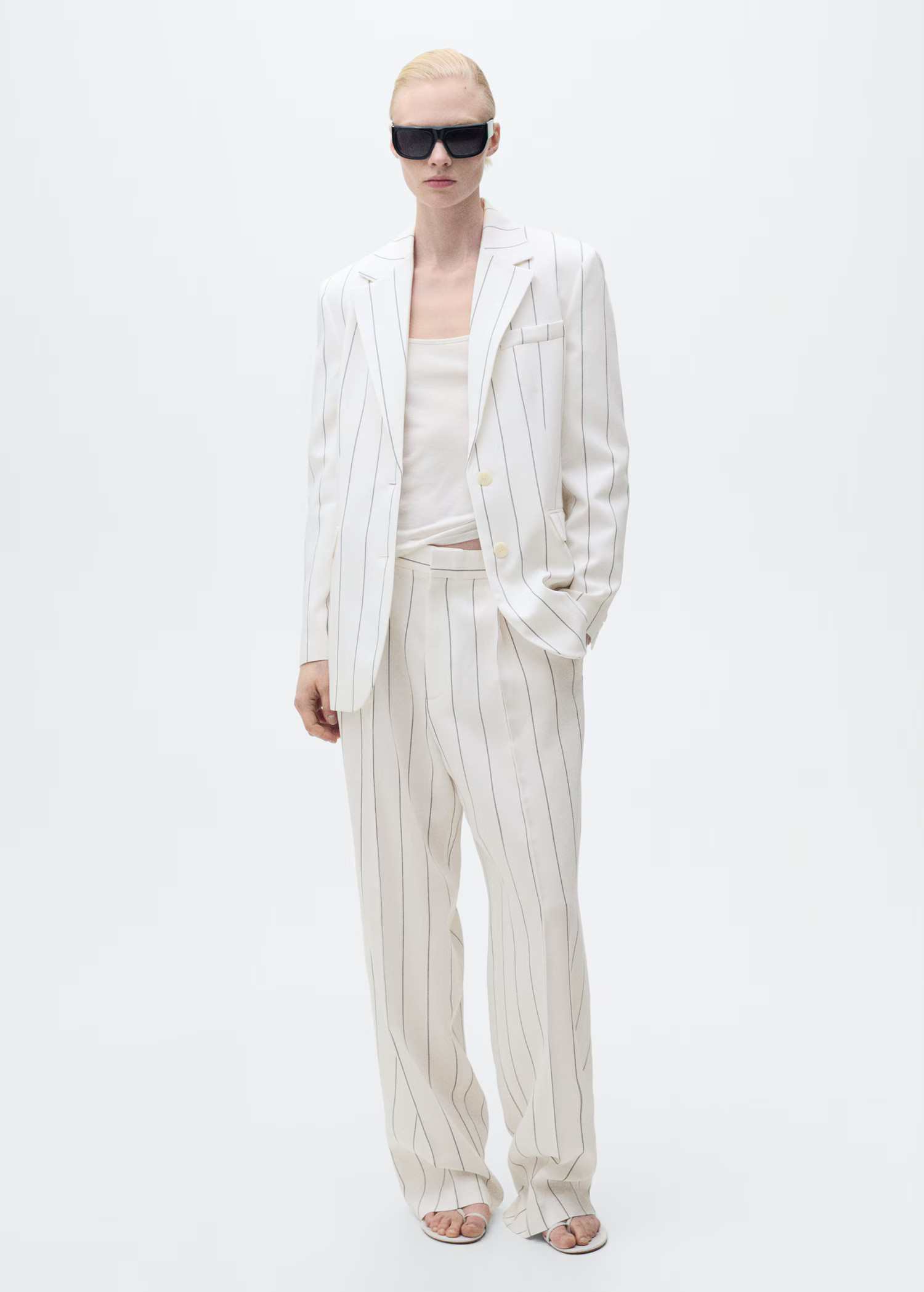Pinstripe suit jacket - Women | MANGO USA | Mango (US/MX/AU)